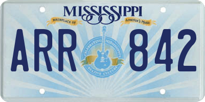 MS license plate ARR842