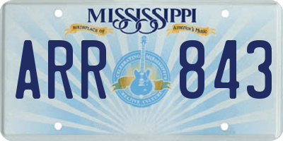 MS license plate ARR843
