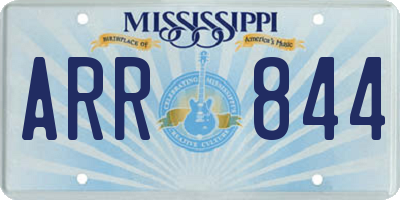 MS license plate ARR844