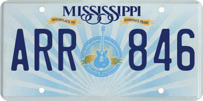 MS license plate ARR846