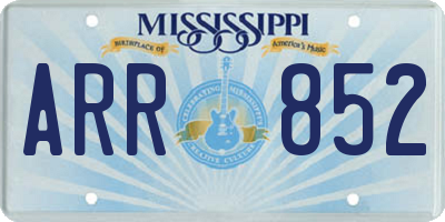 MS license plate ARR852