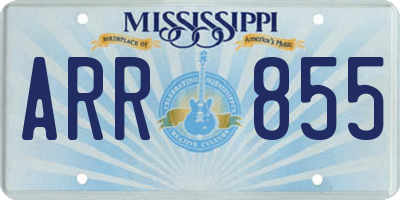 MS license plate ARR855
