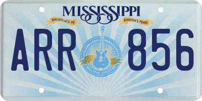 MS license plate ARR856