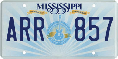 MS license plate ARR857
