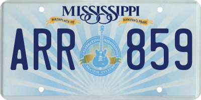 MS license plate ARR859