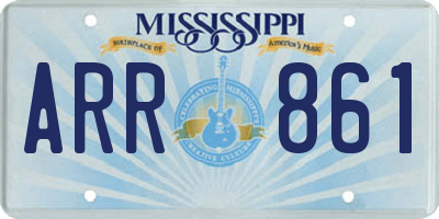 MS license plate ARR861