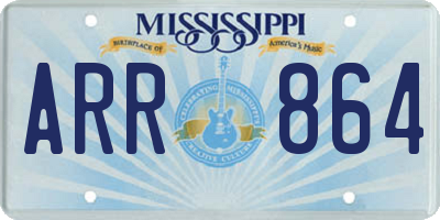 MS license plate ARR864