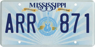 MS license plate ARR871