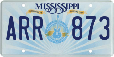 MS license plate ARR873