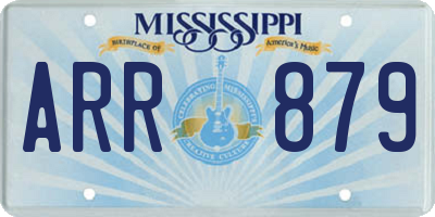 MS license plate ARR879