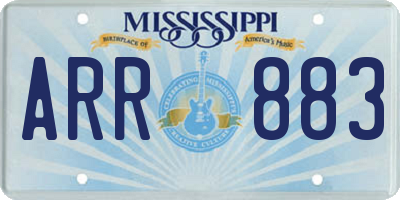 MS license plate ARR883
