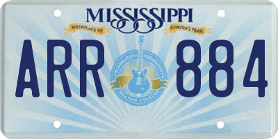 MS license plate ARR884