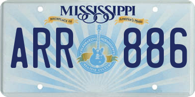 MS license plate ARR886