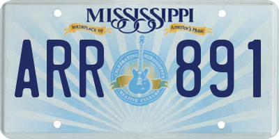 MS license plate ARR891