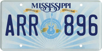 MS license plate ARR896