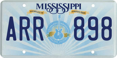 MS license plate ARR898