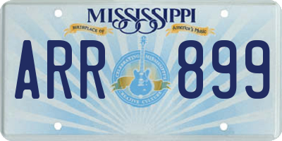 MS license plate ARR899