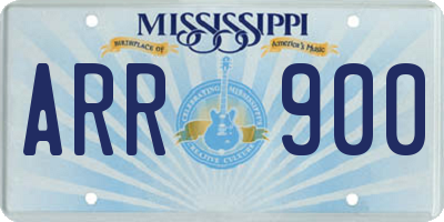MS license plate ARR900