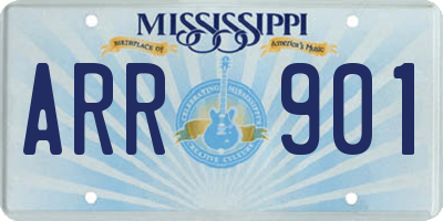MS license plate ARR901