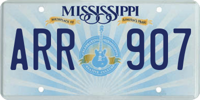 MS license plate ARR907