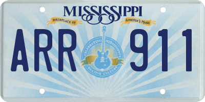 MS license plate ARR911