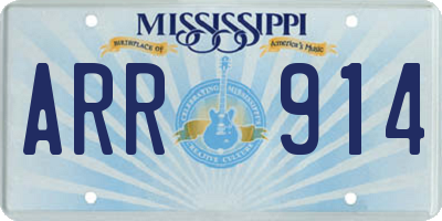 MS license plate ARR914