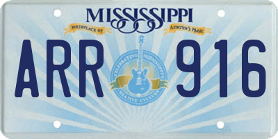 MS license plate ARR916
