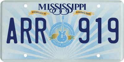 MS license plate ARR919