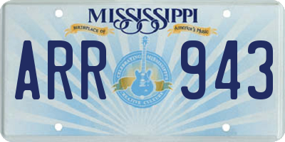 MS license plate ARR943