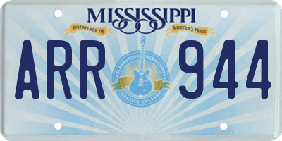 MS license plate ARR944