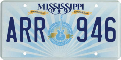 MS license plate ARR946