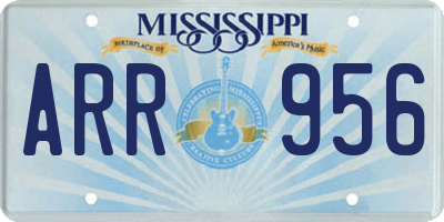 MS license plate ARR956