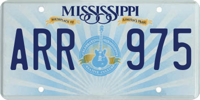 MS license plate ARR975