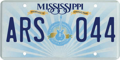MS license plate ARS044