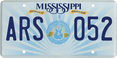 MS license plate ARS052