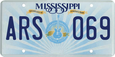MS license plate ARS069