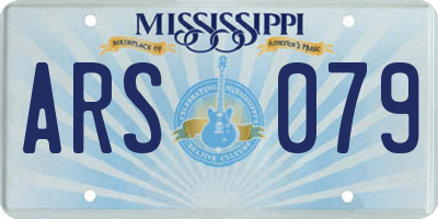 MS license plate ARS079