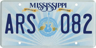 MS license plate ARS082