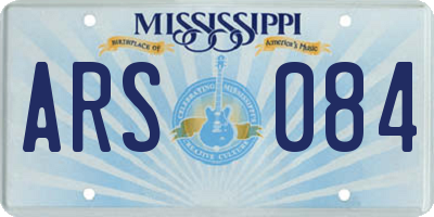MS license plate ARS084