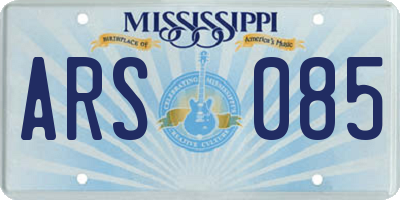 MS license plate ARS085