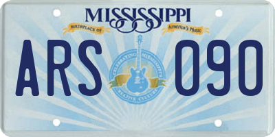 MS license plate ARS090