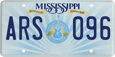 MS license plate ARS096
