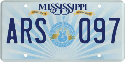MS license plate ARS097