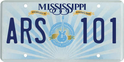 MS license plate ARS101