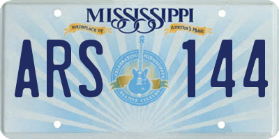 MS license plate ARS144