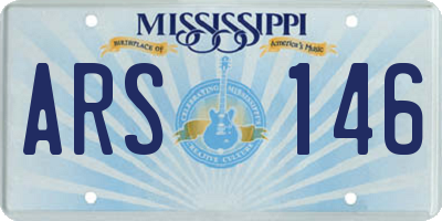 MS license plate ARS146