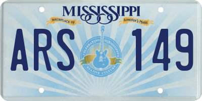 MS license plate ARS149