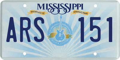 MS license plate ARS151