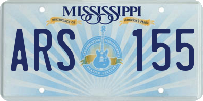 MS license plate ARS155