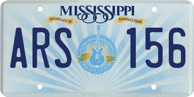 MS license plate ARS156